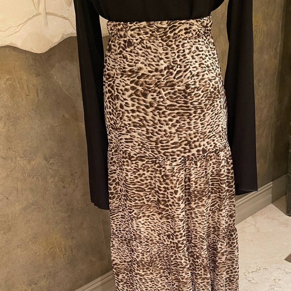 Blu Moon Animal Print Maxi Skirt